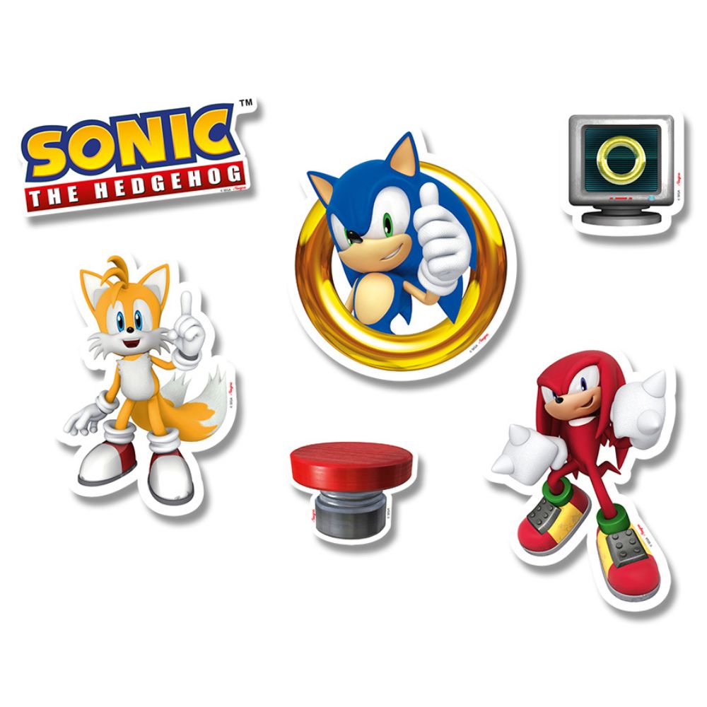 Encontraproduto.com.br - Aplique Tubete Sonic Decorativo Festa De Aniversário 50 Unidades