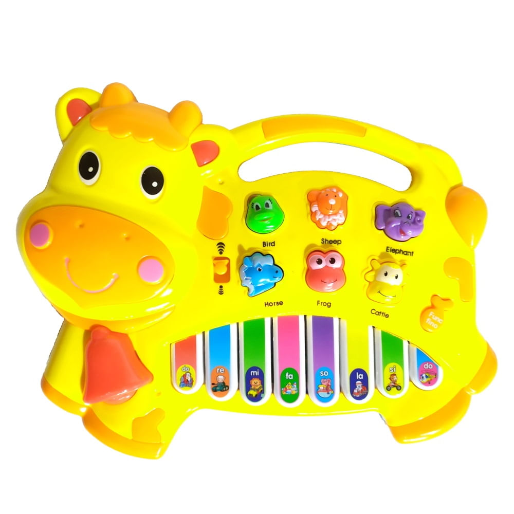 Teclado Piano Infantil Musical Bichinhos Fazendinha Sol - Ri Happy