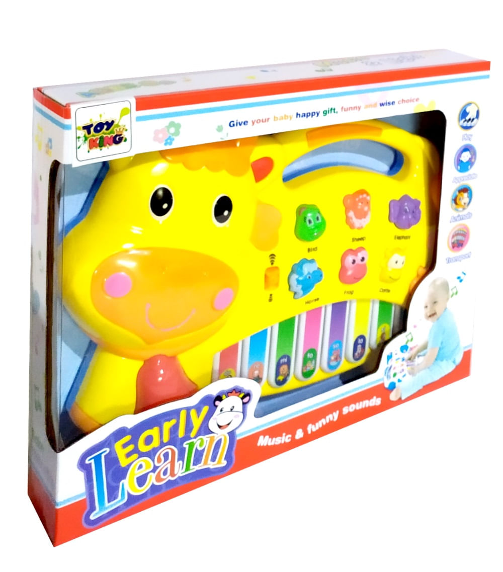 Teclado Piano Infantil Musical Bichinhos Fazendinha Sol - Ri Happy