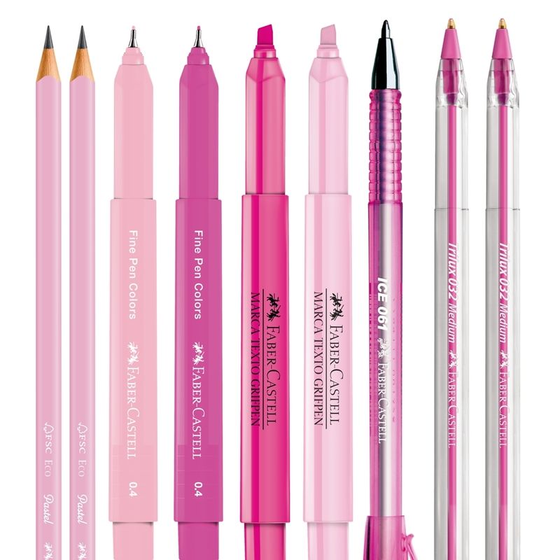 Conjunto-De-Canetas---Faber-Castell---Pink-Lovers---Rosa-0