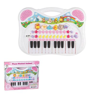 Piano e Teclado Musical Infantil Animal - Azul - Braskit - Ri Happy