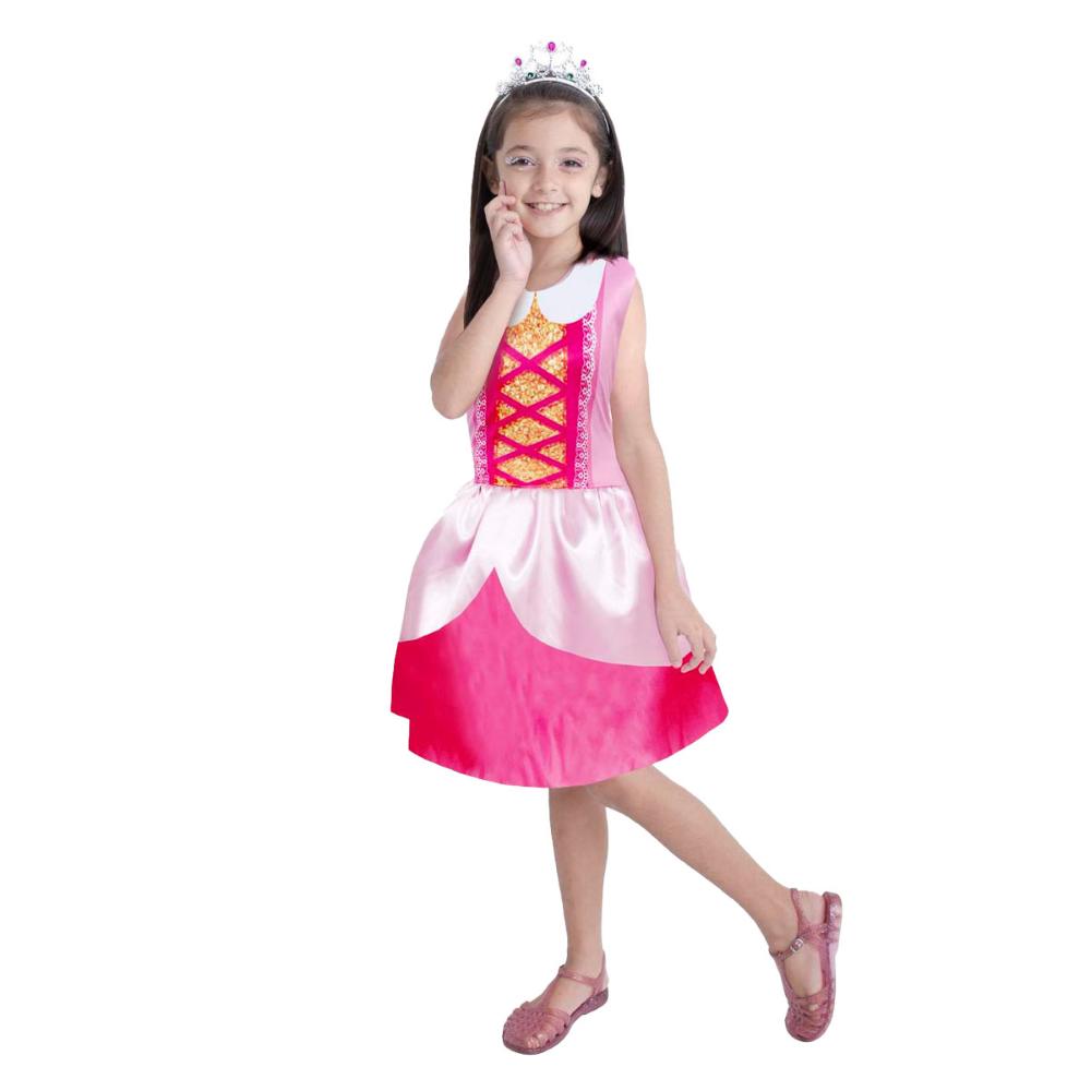 Fantasia Infantil Princesa Bela e a Fera Vestido Curto Feminino - G 9 - 12  - Ri Happy