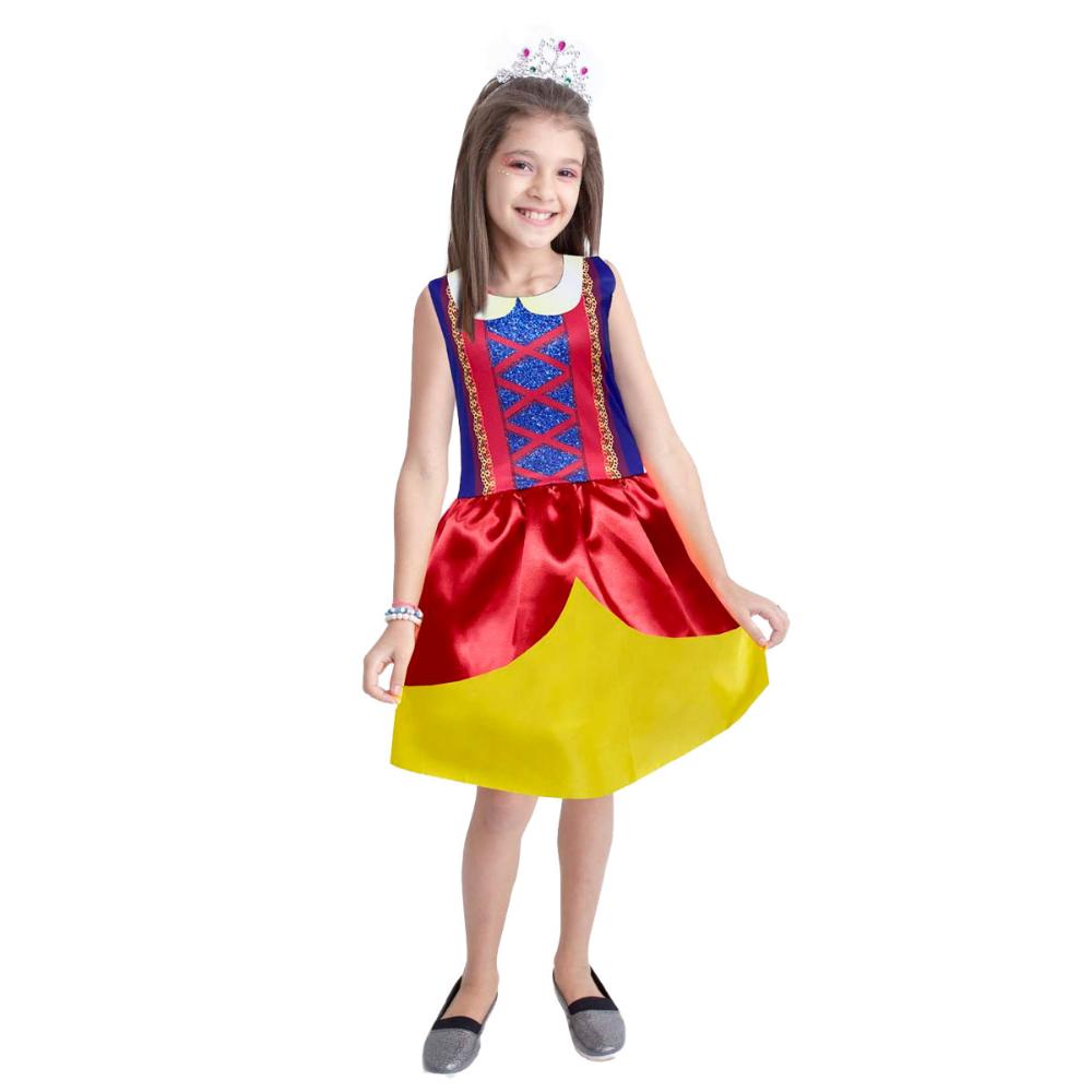 Fantasia Infantil Vestido Princesa Para Bloquinho de Carnaval - G 9 - 10 -  Ri Happy