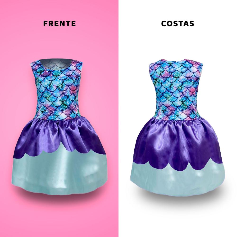 Fantasia Infantil Vestido Princesa Para Bloquinho de Carnaval - G 9 - 10 -  Ri Happy