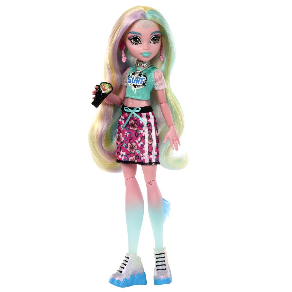 Monster High Doll, Lagoona Azul com Acessórios e Pet Piranha, Boneca M