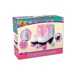Patins-4-Rodas---33-34---Branco-e-Rosa---Fun-Brinquedos-2