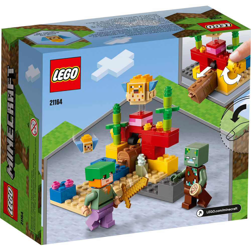 Lego Minecraft O Recife De Coral 21164 Ri Happy Brinquedos Quanto mais  Brincadeira, Melhor!