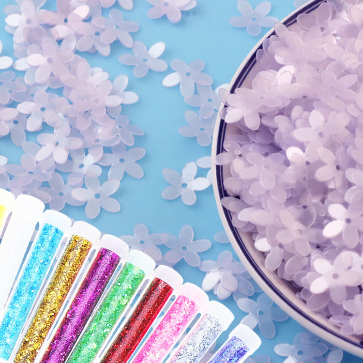 Encontraproduto.com.br - 12 Tubo Lantejoula Florzinha Glitter Festa Carnaval Fantasia