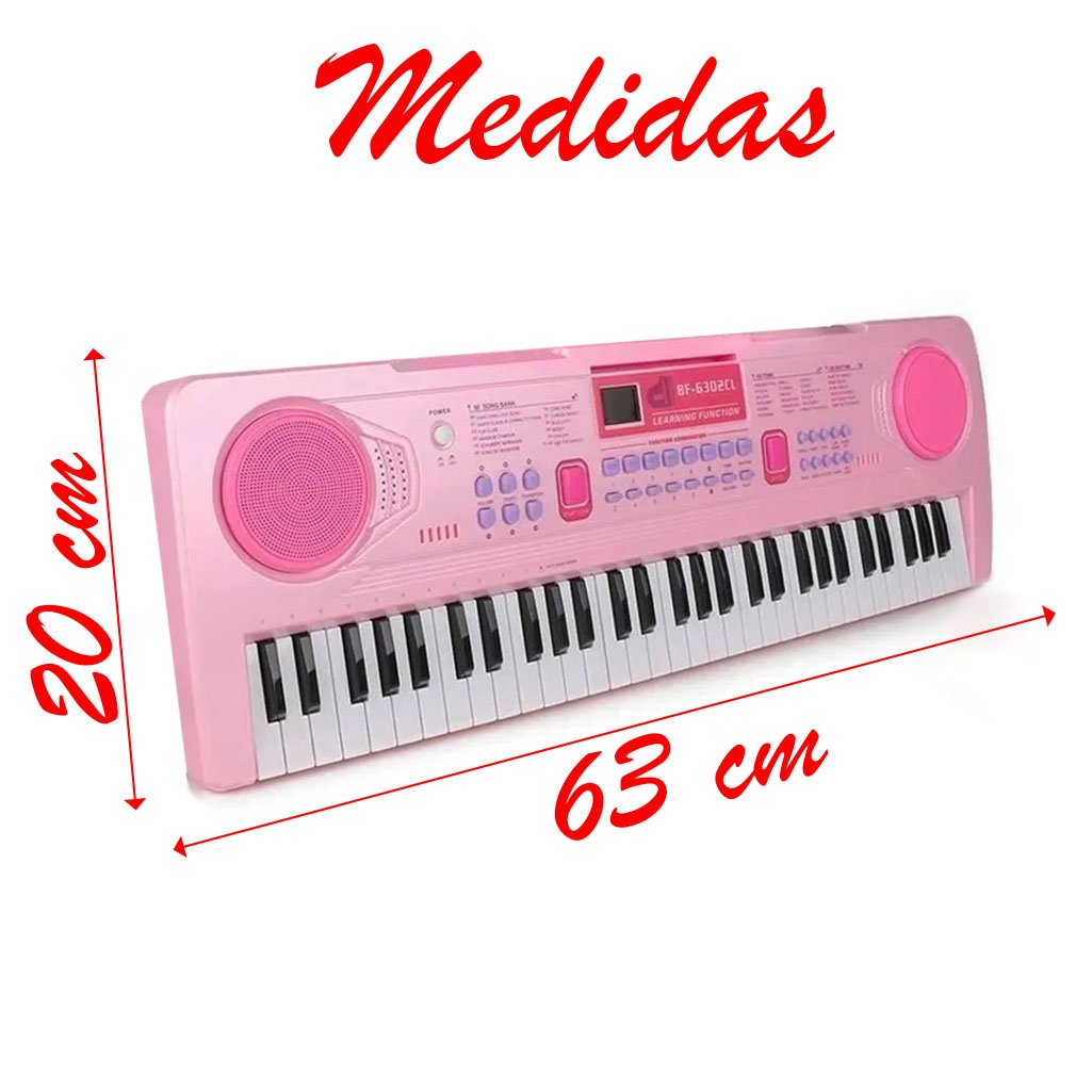 Teclado Musical 61 Teclas Bigfun Profissional Infantil Kit