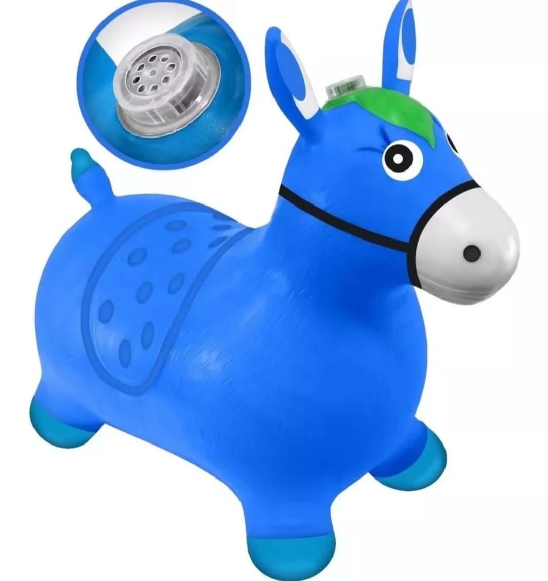 Doki-pvc cavalo inflável pulando brinquedo, borracha, para
