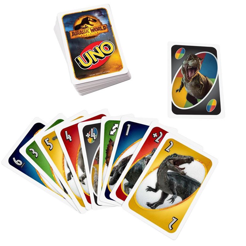 Jogo-de-Cartas---UNO---Jurassic-World---Dominion---2-a-10-Jogadores---Mattel-0