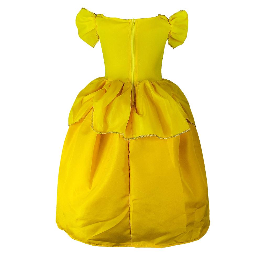 Fantasia Infantil Princesa Bela e a Fera Vestido Curto Feminino - G 9 - 12  - Ri Happy