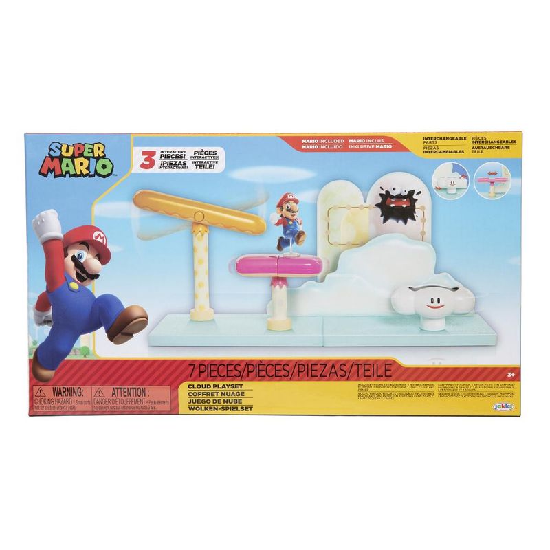 Playset-com-Mini-Figura-e-Acessorios---Super-Mario---Nuvem---Candide-1