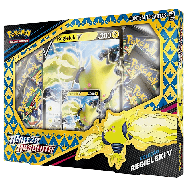 Box Pokémon - Realeza Absoluta - Pikachu Vmax - Copag - Ri Happy