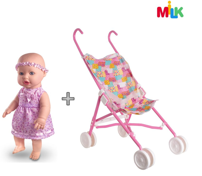 Boneca Bebê - Sapekinha - Faz Xixi - Vestido Sortido - Milk Brinquedos -  PBKIDS Mobile