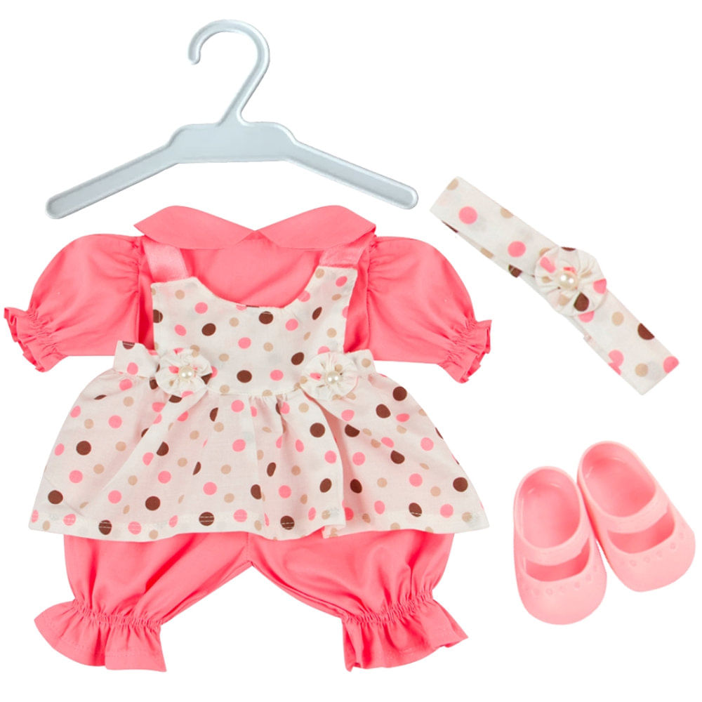 KIT ROUPA BONECA PARA REBORN 46/56CM - 8 ITENS JARDINEIRA INDIOZINHOS  CASINHA 4 - Ri Happy