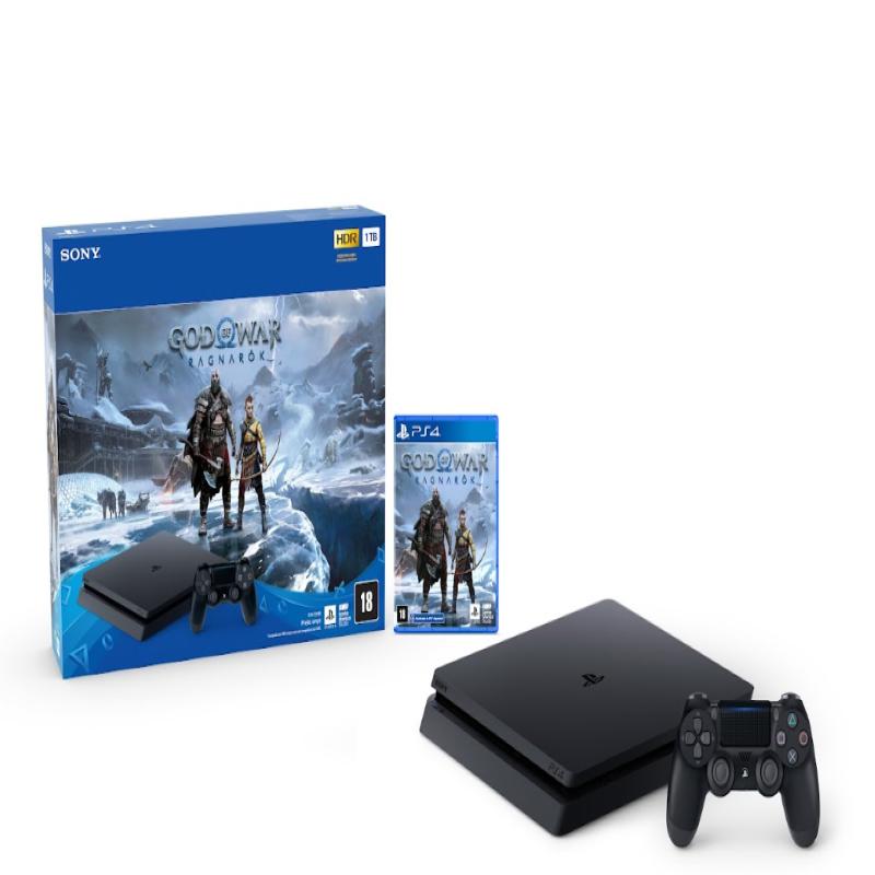 Console Sony PlayStation 4 PS4 + Jogo God of War Ragnarök 1TB Preto