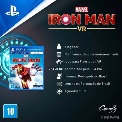 Jogo PS4 - Marvel's Iron Man VR - Homem De Ferro - Sony - Ri Happy