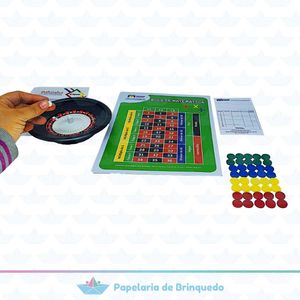 Jogo de Tabuleiro Roleta Matematica MMP Brinquedo Infantil