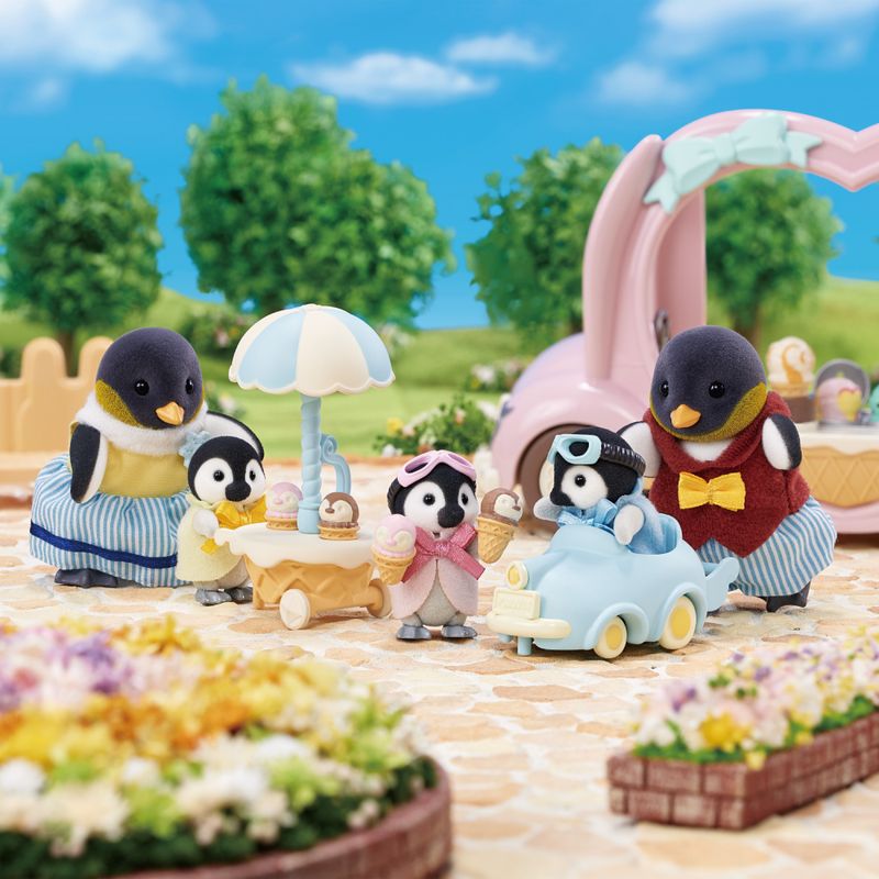 Sylvanian-Families---Conjunto-de-Carrinho-e-Bebes-Pinguins---Pearl-e-Rocky---Epoch-4