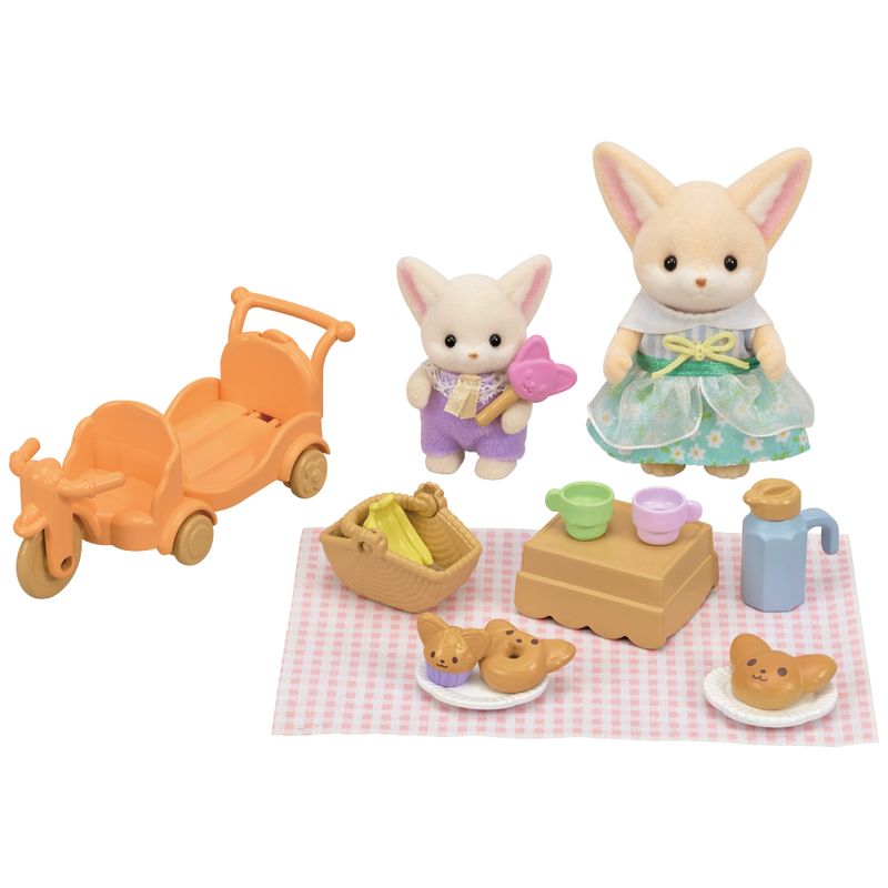 Sylvanian-Families---Conjunto-Piquenique-Ensolarado---Irma-e-Bebe-Raposa---Epoch-0