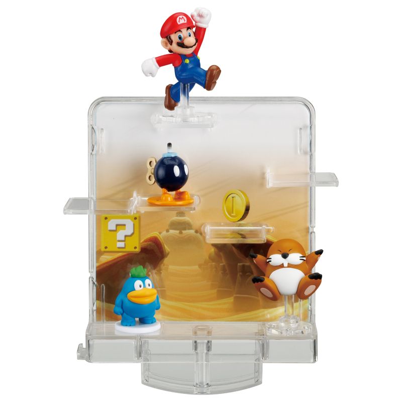 Conjunto De Mini Figuras - Super Mario - Jogo Do Equilíbrio - Palco Do  Deserto - Epoch