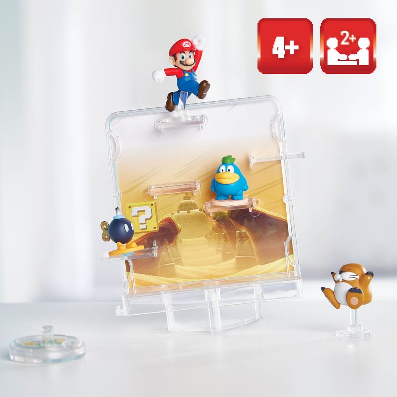 Conjunto De Mini Figuras - Super Mario - Jogo Do Equilíbrio - Palco Do  Deserto - Epoch