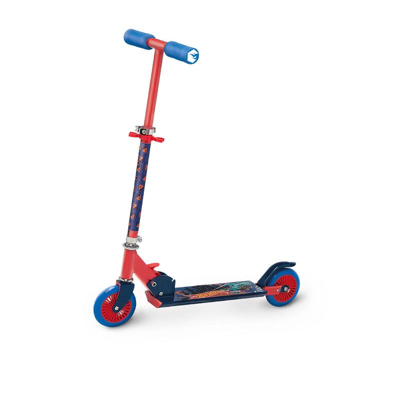 Patinete-Hot-Wheels---2-Rodas---Vermelho-e-Azul---Fun-0