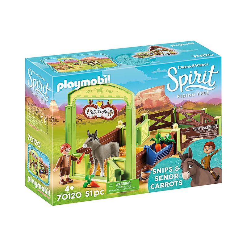 Playmobil---Conjunto-de-Boneco-e-Cenarios---Snips-e-Senor-Carrots-Com-Estabulo---Sunny-1