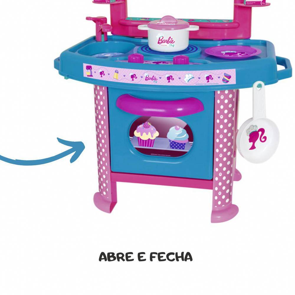 Kit Comidinha Infantil - Barbie - Bolo da Barbie - 40 Peças - Cotiplás - Ri  Happy