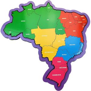 Quebra-Cabeça Mapa do Brasil - Brinquedos Babebi