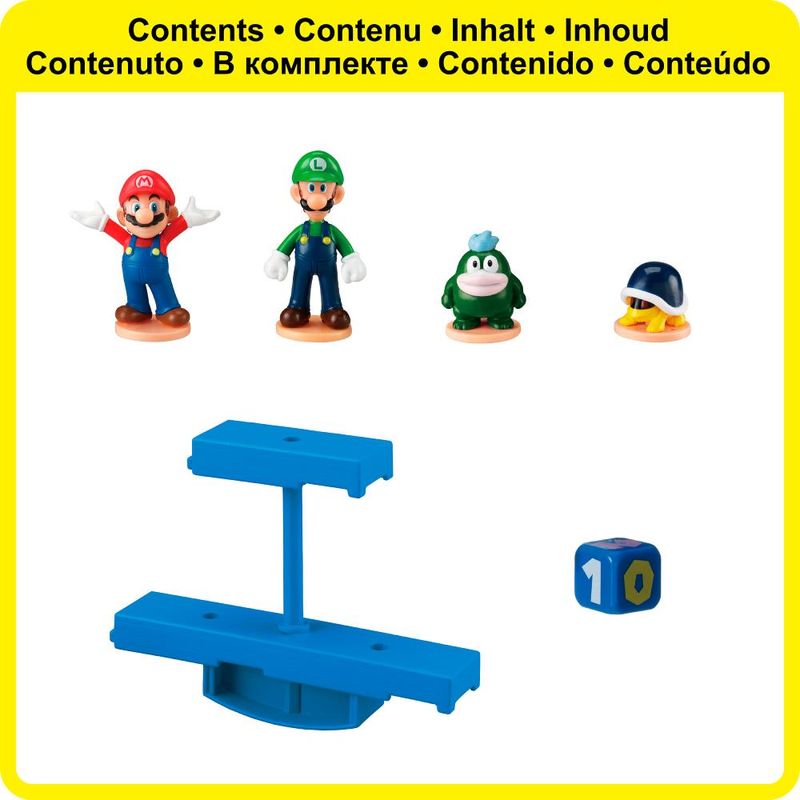 Conjunto De Mini Figuras - Super Mario - Jogo Do Equilíbrio