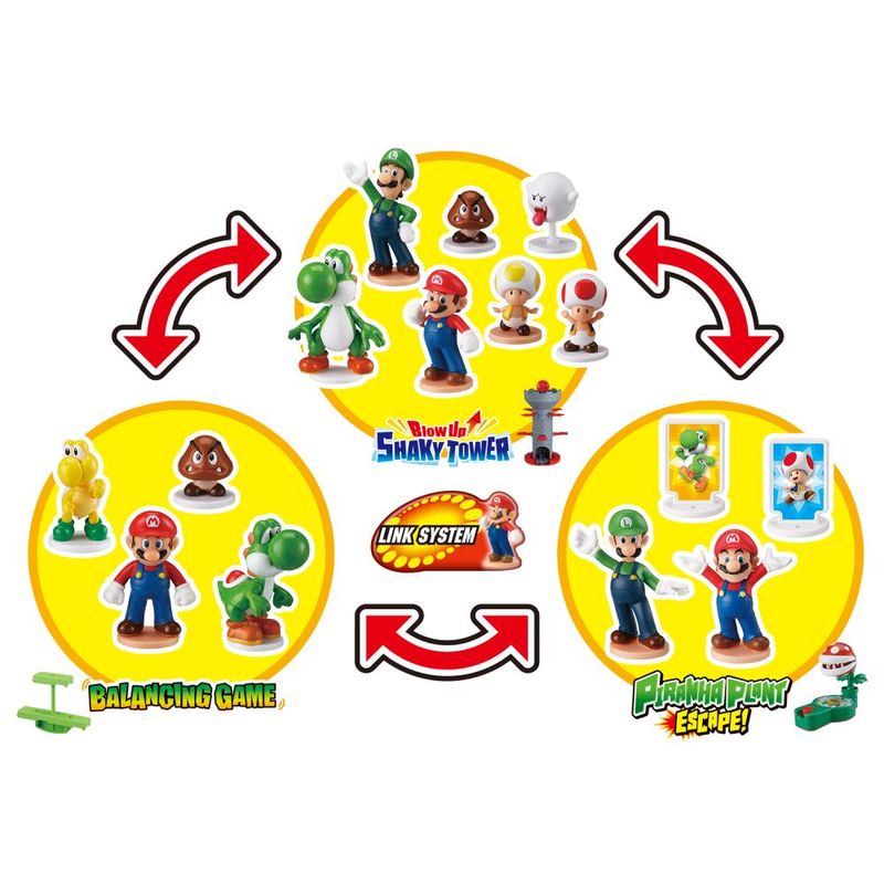 Conjunto De Mini Figuras - Super Mario - Jogo Do Equilíbrio