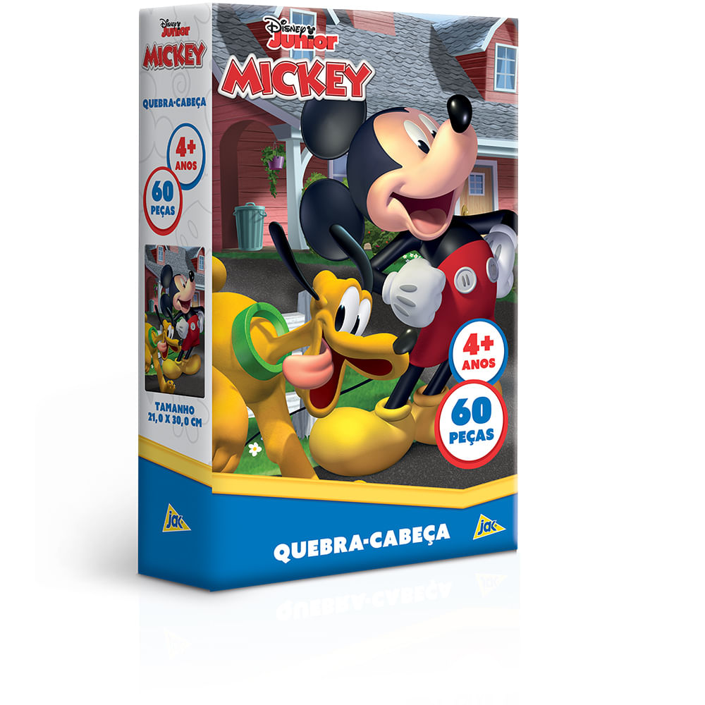 Quebra-Cabeça Mickey Disney Junior 60 Peças - Novo Papel