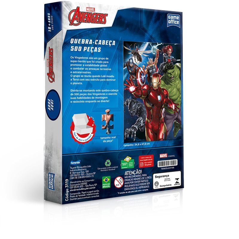 Quebra-Cabeca---Marvel---500-Pecas---Game-Office---Os-Vingadores---Toyster-1