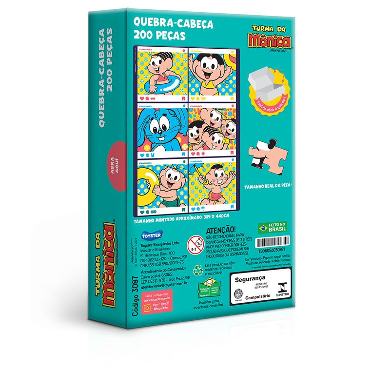 Quebra-Cabeca---Turma-da-Monica---200-Pecas---Jak---Toyster-1