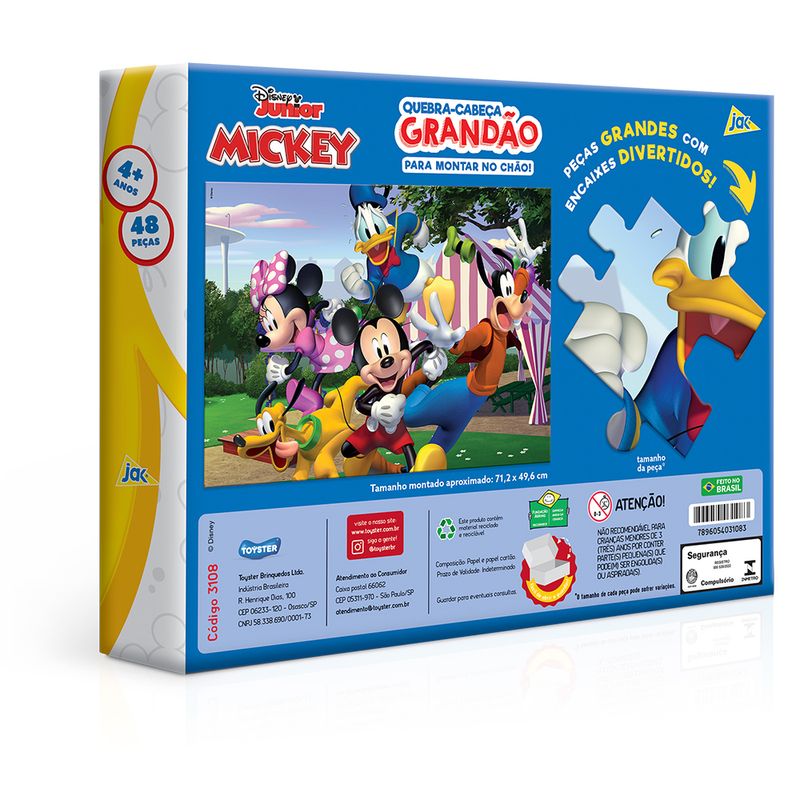 Quebra Cabeça Disney Junior Mickey 200 Peças - Toyster - SmartClub