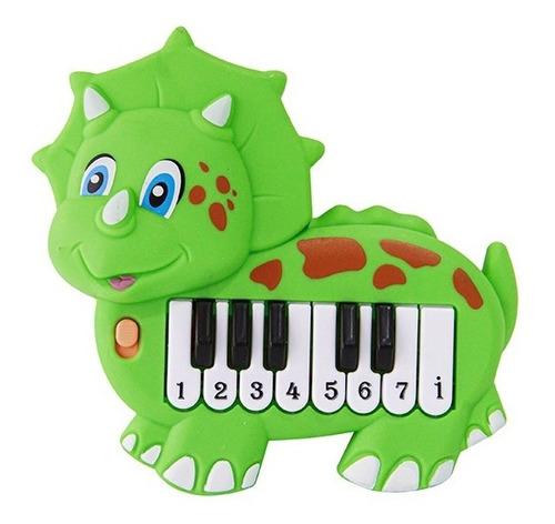 Teclado Pianinho Infantil Musical De Dinossauro Azul - Ri Happy