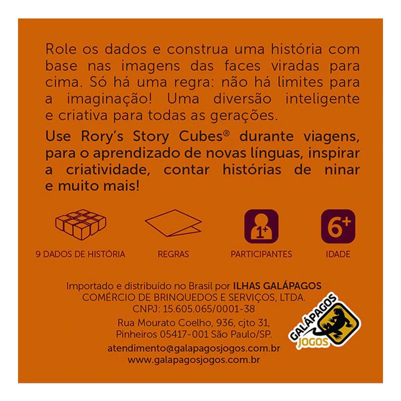 Jogo de Tabuleiro - Rory's Story Cubes - Galápagos