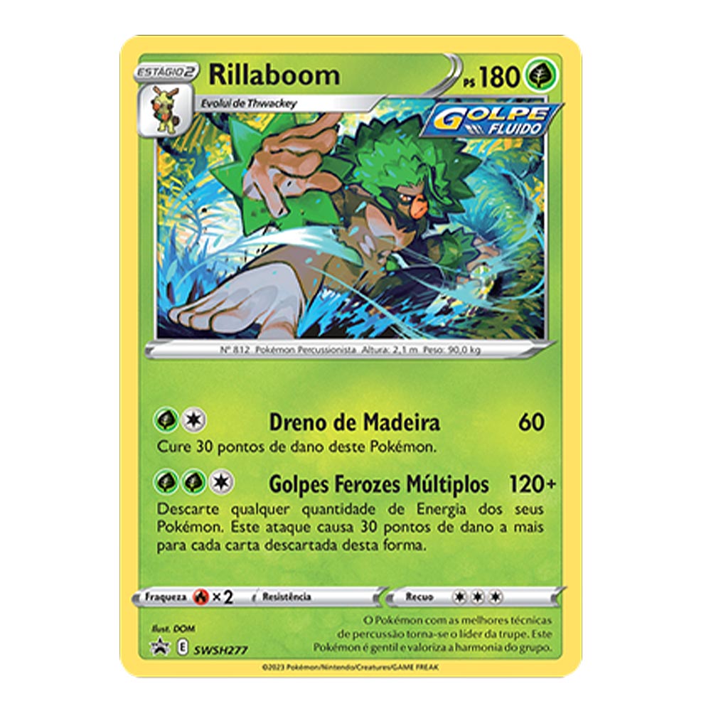 Jogo de Cartas Pokémon - Blister Triplo - Realeza Absoluta - Rillaboom -  Copag - Ri Happy
