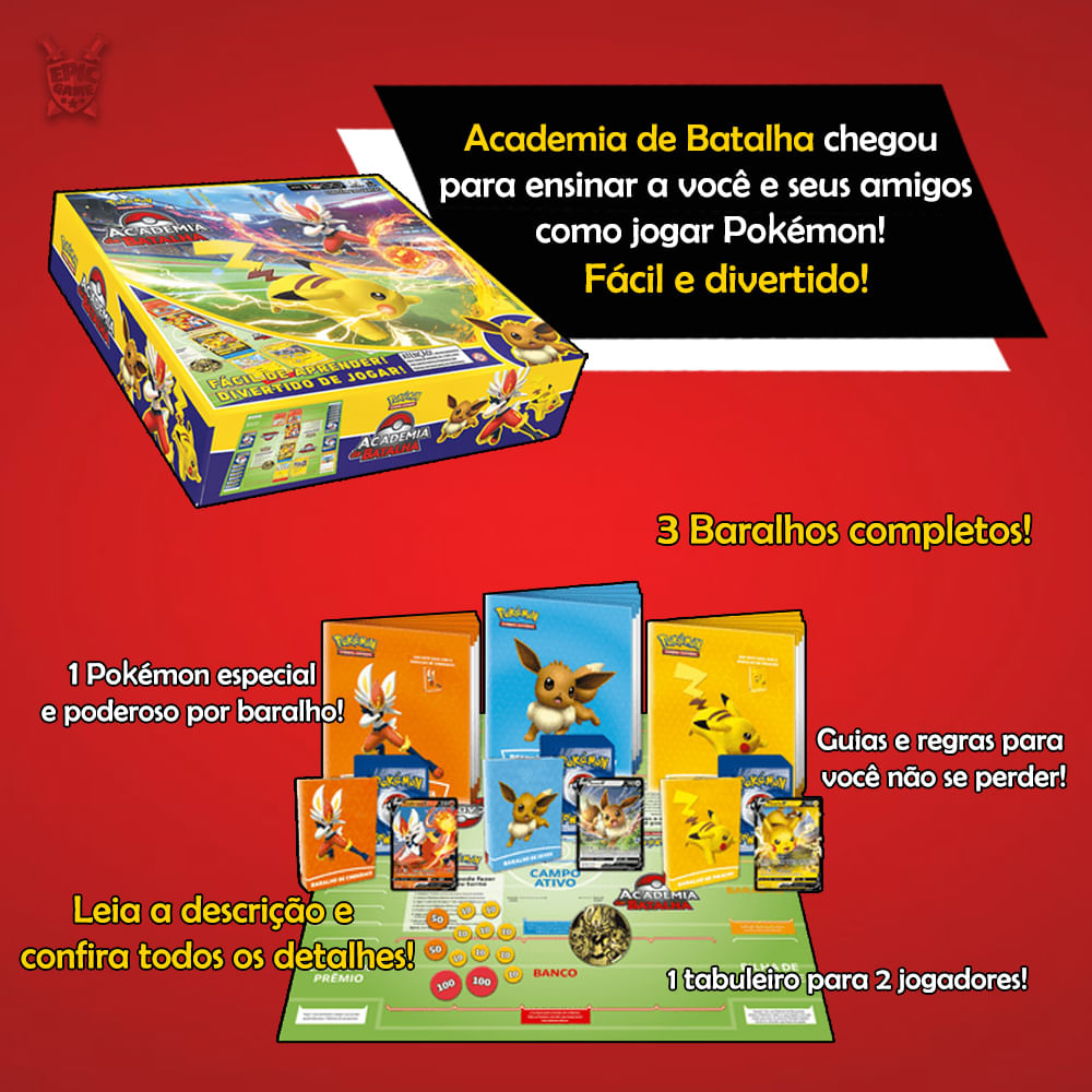 Jogo de Cartas Pokemon Box Arena de Batalha, Copag, Multicor :  : Brinquedos e Jogos