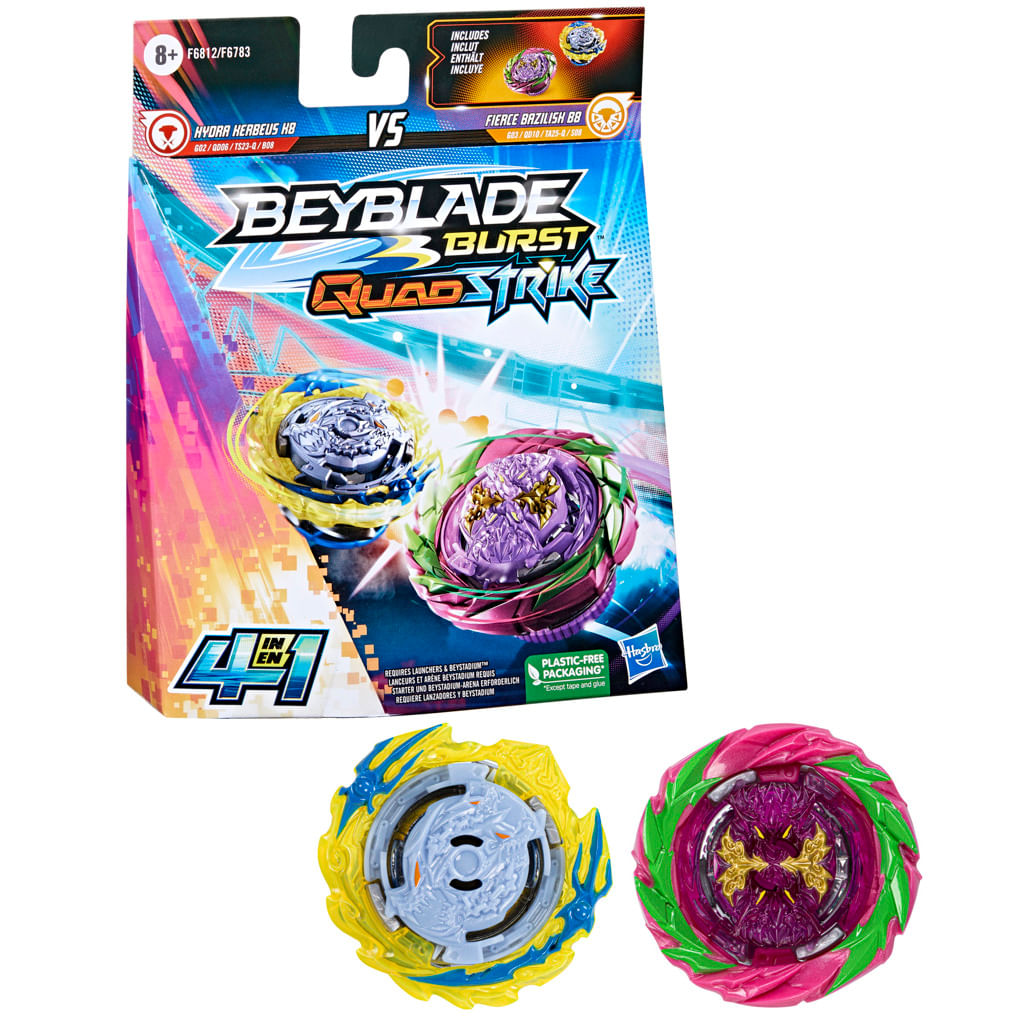 Hasbro - Beyblade - Beyblade Quad Strike: jogo e batalha de peões sortidos  (Vários modelos) ㅤ, BEYBLADE