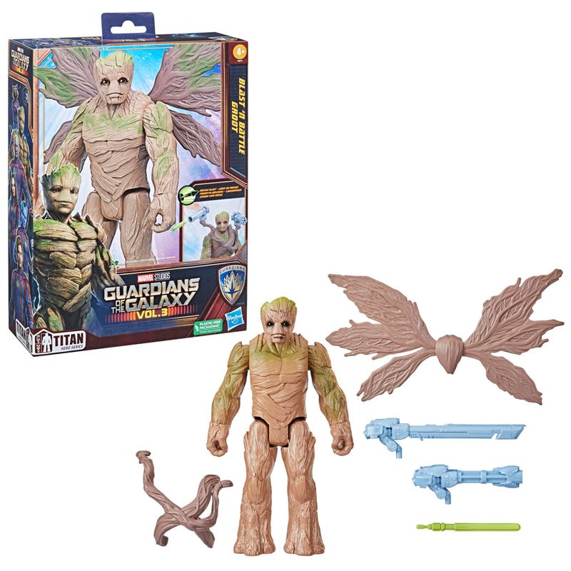 Figura-Articulada-com-Acessorios---Disney---Marvel---Blast--N-Battle---Groot---Hasbro-1