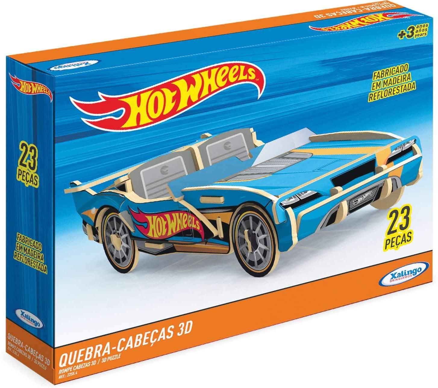 Comprar Quebra Cabeça 3D Carrinho de Pintura em madeira Hot Wheels 24 peças  - Bicho Batata - Pra Quem Tem Fome de Brincar