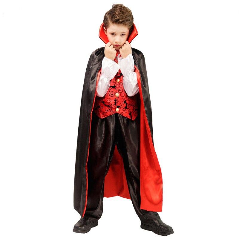 Fantasia Vampiro Drácula Halloween Infantil Traje Luxuoso Para Meninos - M  6 - 9 - Ri Happy