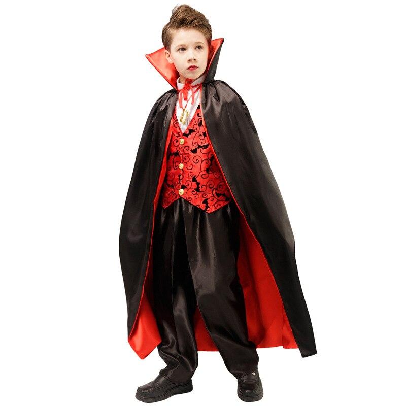 Fantasia Vampiro Drácula Halloween Infantil Traje Luxuoso Para Meninos - M  6 - 9 - Ri Happy