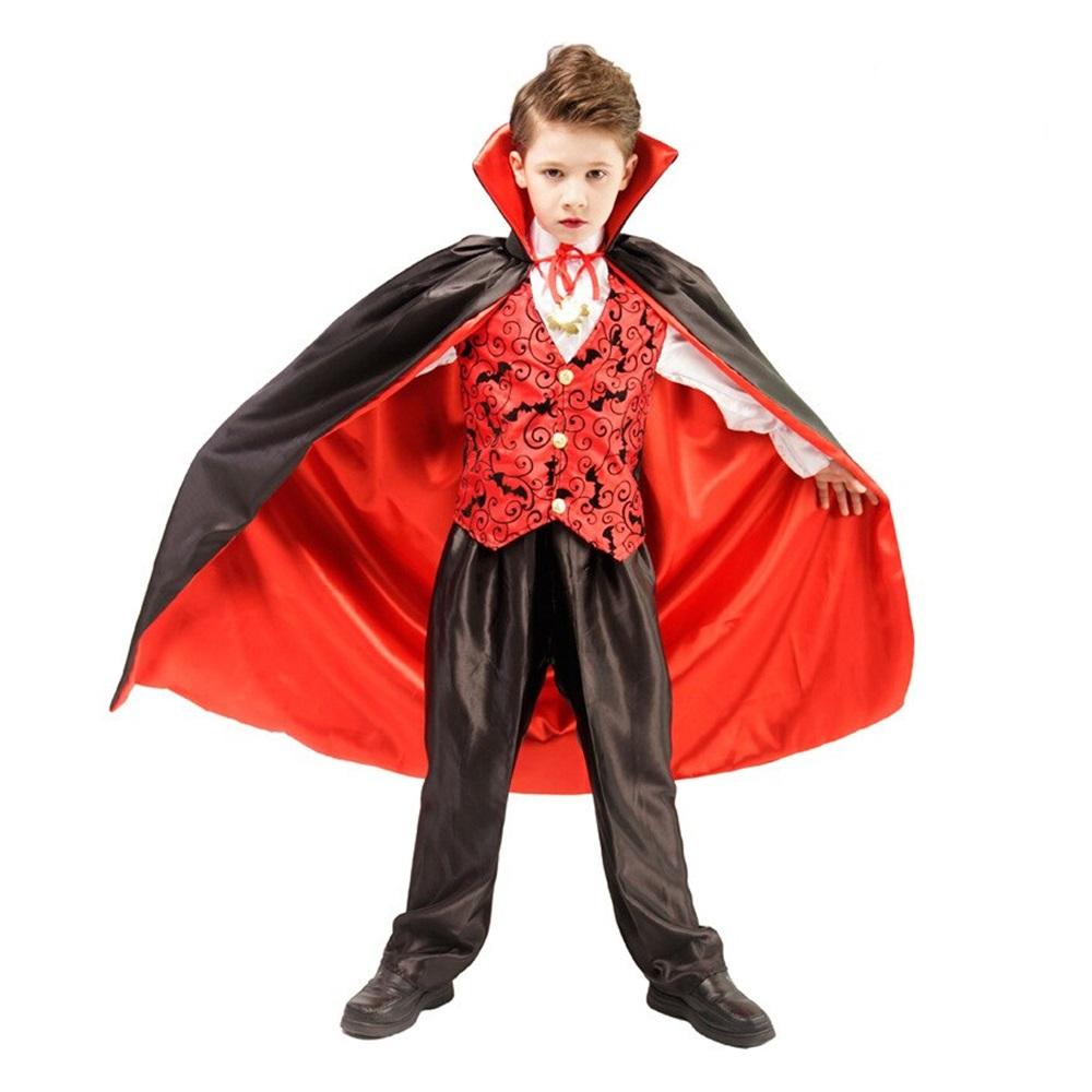 Fantasia Vampiro Drácula Halloween Infantil Traje Luxuoso Para Meninos - M  6 - 9 - Ri Happy