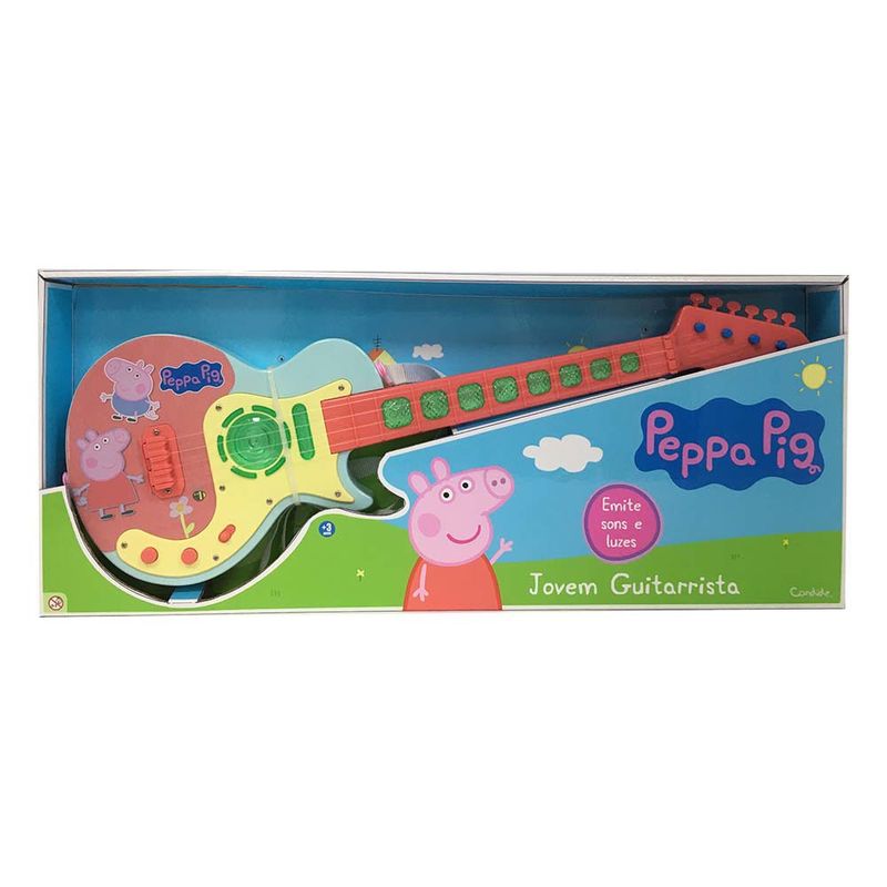 Guitarra---Peppa-Pig---Jovem-Guitarrista---Emite-Sons-E-Luzes---Candide---Vermelho-1