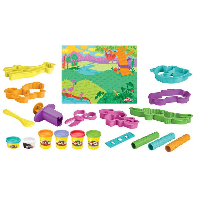 Conjunto-de-Massa-de-Modelar---Play-Doh---Animais-Selvagens---6-potes---Hasbro-1