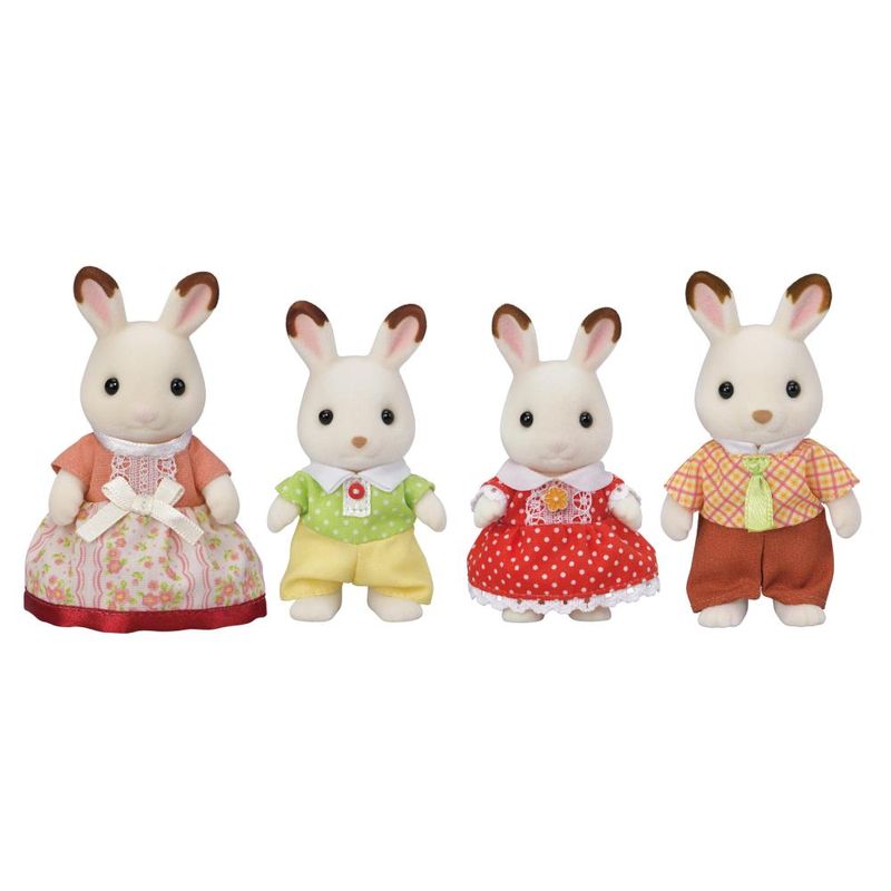 Conjunto-de-Figuras---Sylvanian-Families---Familia-dos-Coelhos-Chocolate---Epoch-0